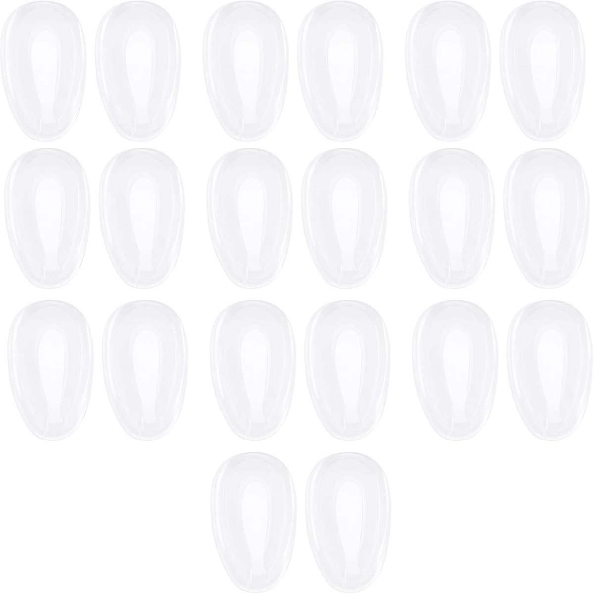 SnelShoppen - 10 Paar Transparante Silicone Neuskussentjes voor Brillen en Zonnebrillen - Comfortabele Neussteunen voor Verbeterd Draagcomfort