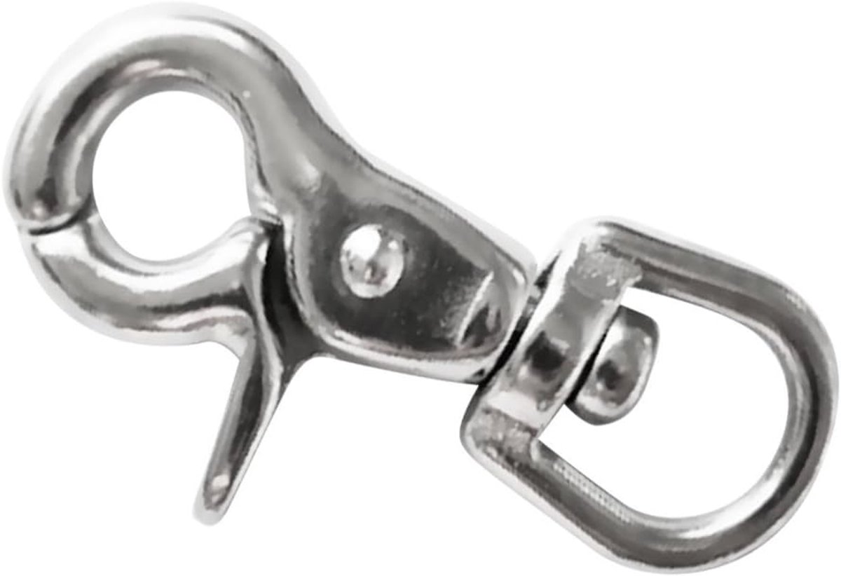 SnelShoppen - RVS Snap Hooks voor Sleutelhanger, 304 Roestvrij Staal Clip Haak Lanyard Draaiend voor Sleutelhanger Creatief DIY Accessoire