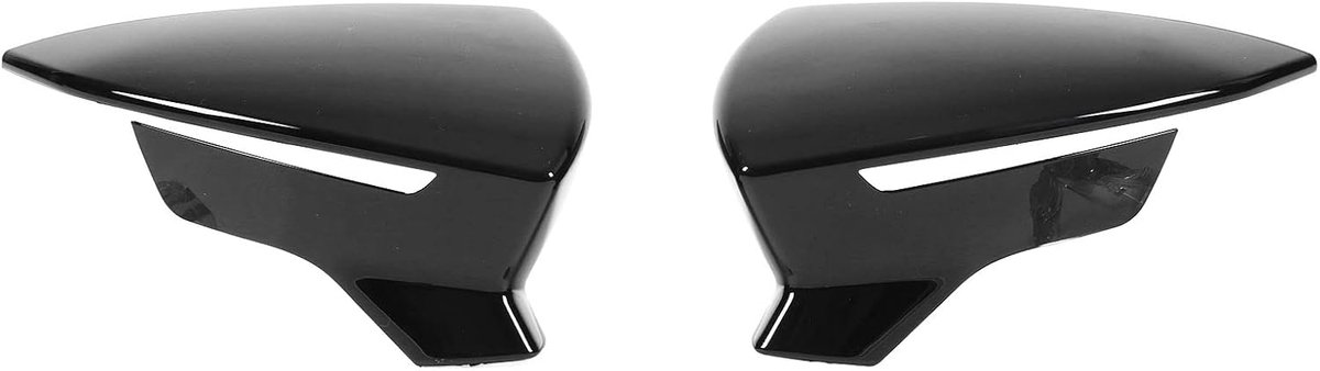 SnelShoppen - 1 Paar Achteruitkijkspiegel Hoes, ABS Beschermende Deksel Vervanging voor SEAT Leon Mk3 5F ST FR Cupra 2013-2019, Glanzend Zwart, Eenvou