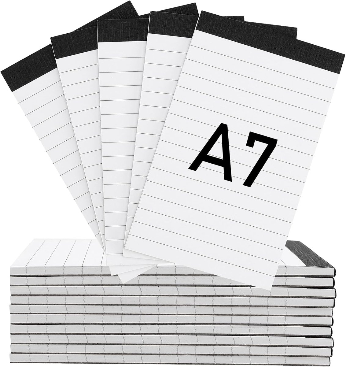 SnelShoppen - 15 Stuks A7 Kleine Notitieblok Navullingen, 30 Vel Gelijnd Papier Notitieblokken, Mini Pocket Notitieboek Navullingen voor Notities, Geh