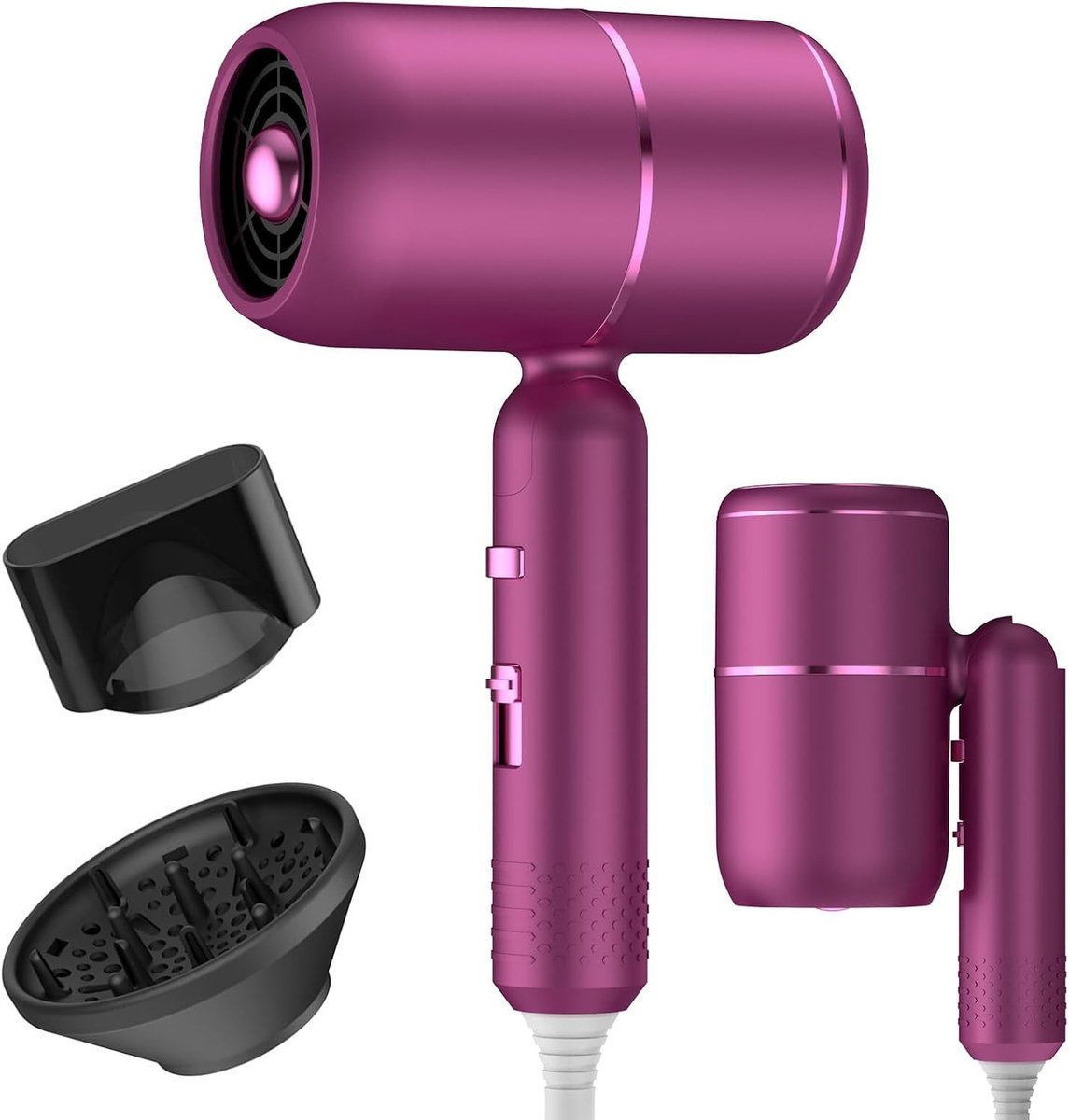 Opvouwbare Haardroger - Zwart - Compact - Professionele Ionentechnologie - Voor Thuis en Reizen