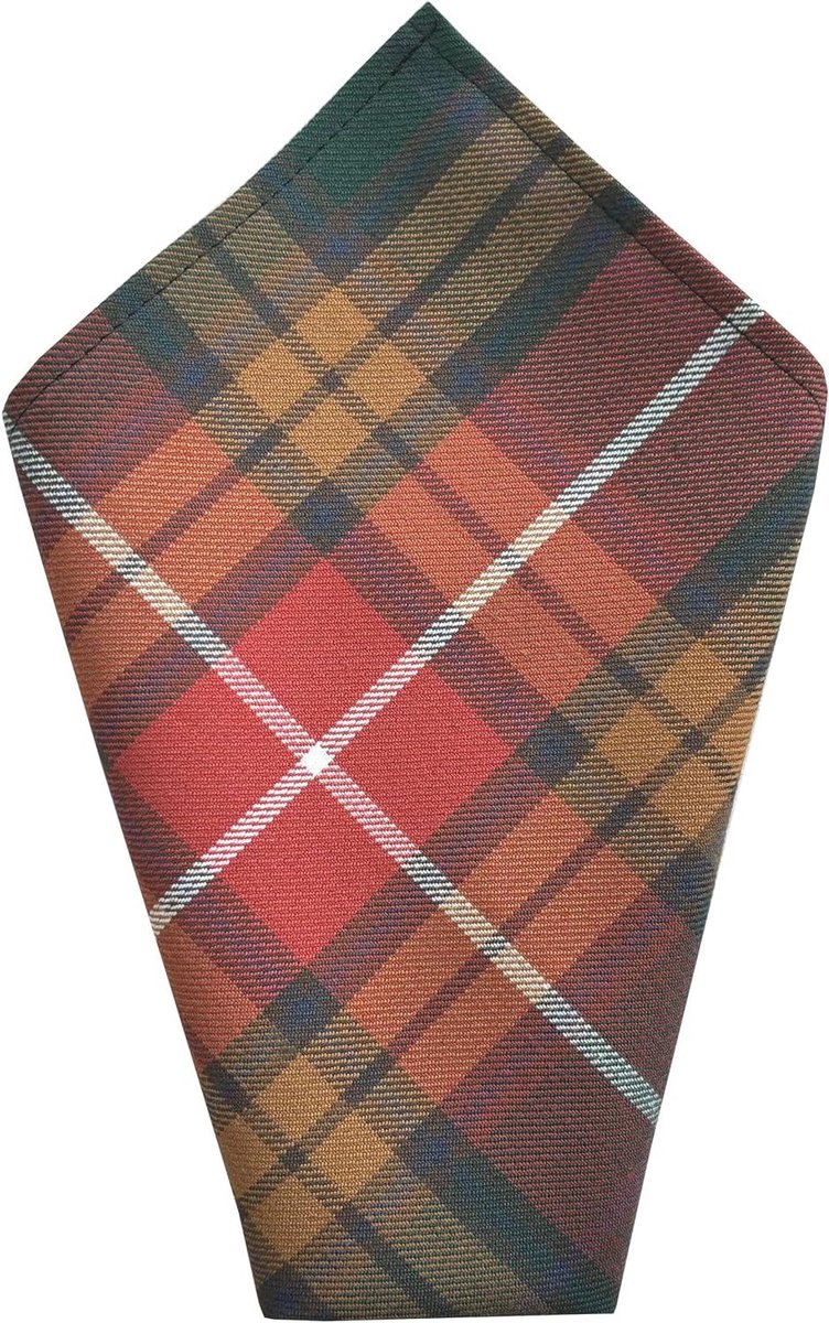Zakdoek Heren - Pocket Square - Kostuum Accessoire - Handgemaakt in UK - 30x30 cm - Tartan Patroon