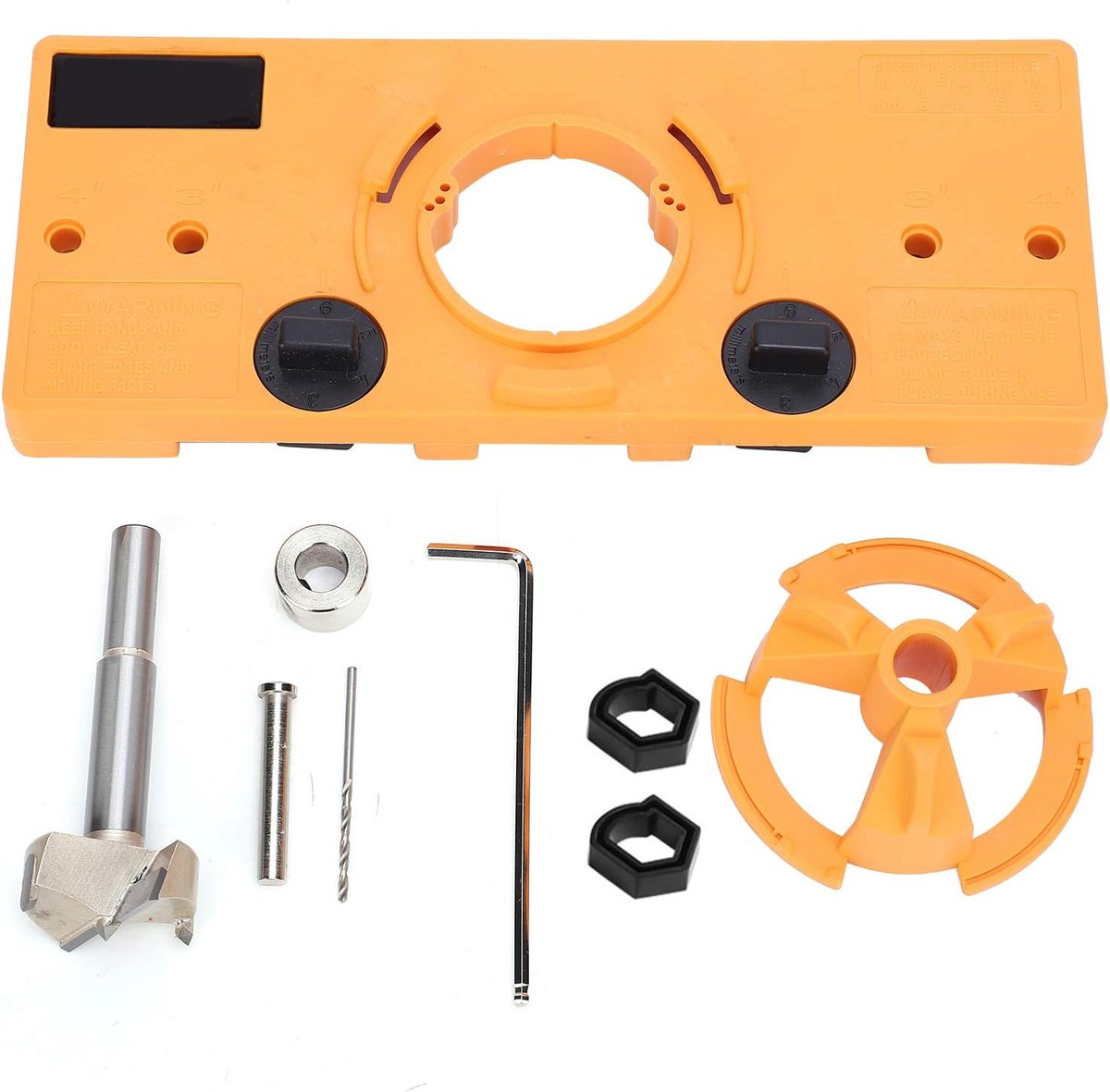 SnelShoppen - Hidden Hinge Mould Set 35mm Boorgat Gids Router Cutter, Handig Boor Gereedschap voor 35mm Scharnier, Hoogwaardige Kunststof, Precisie, D