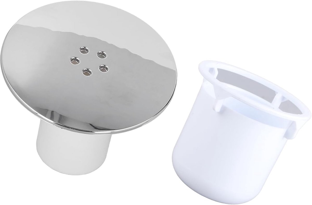 SnelShoppen - Snelafvoerdeksel Douche, Afvoerplug Vervanging 90mm, Chroom Behandeling, Snelle Afvoer, Doucheputje, Badkamer Upgrade