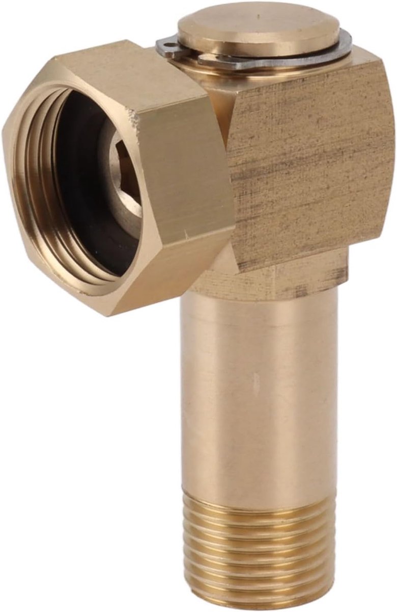SnelShoppen - Messing Slangadapter Tuinslangfitting Elleboogconnector G1/2 360 Graden Rotatie Tuinslangadapter Hoge Hardheid Roestvrij Voor Tuin Gebru