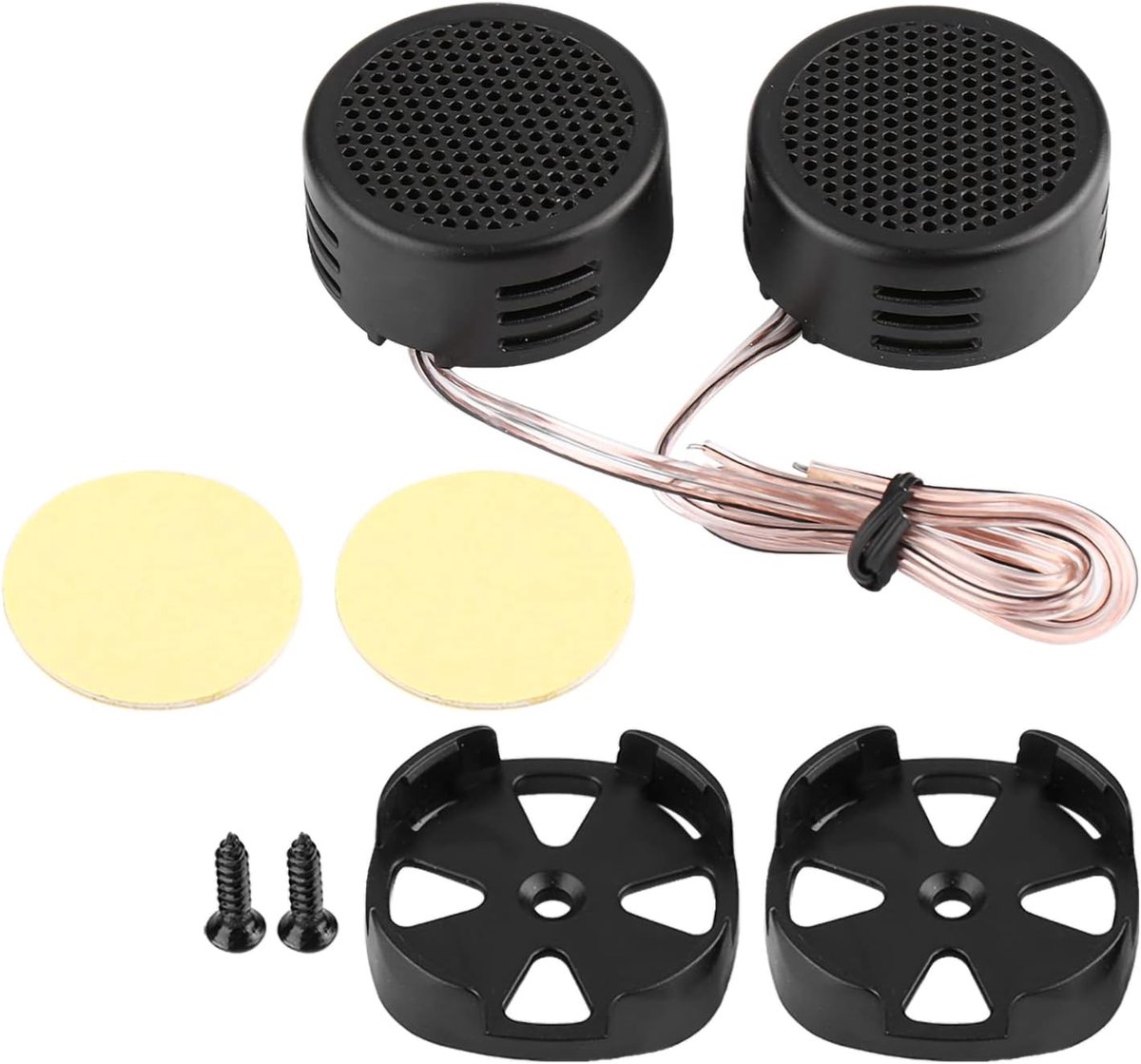 SnelShoppen - Car Tweeter Zwart 12V 500W Mini Autospeaker, 200mm 98dB Hoogvermogen Tweeter voor Auto Audio Systeem