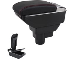Multifunctionele Armsteun - Geschikt voor Opel Corsa D 2008 - 2020 - 1 USBC & 2 USB Aansluitingen - Opbergvakken - Armleuning - Middenconsole - Bekerhouder