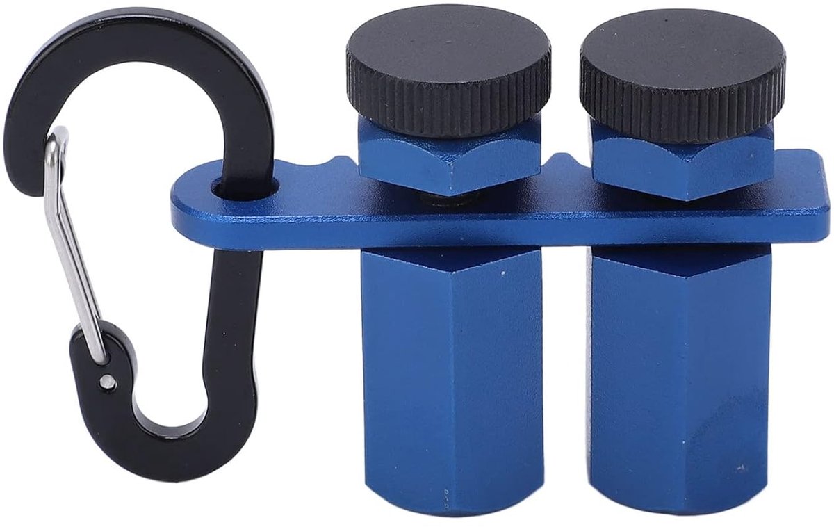 SnelShoppen - 2 Stuks Pedometers, Aluminium Hexagonale Platte Meter met Draaiknop, Antislip Vierkante Stops, Houtbewerkingsgereedschap voor Framehoeke