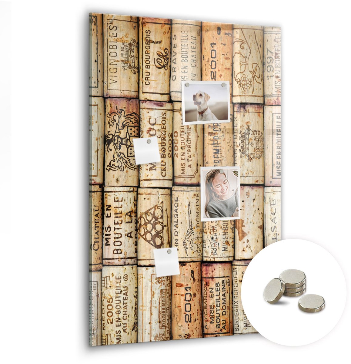 Coloray Glazen Magneetbord - Magnetisch Bord Een ijsvlakte - 60x90 cm - Beige Magneetbord - Magnetic Board - Woonkamer Decoratie