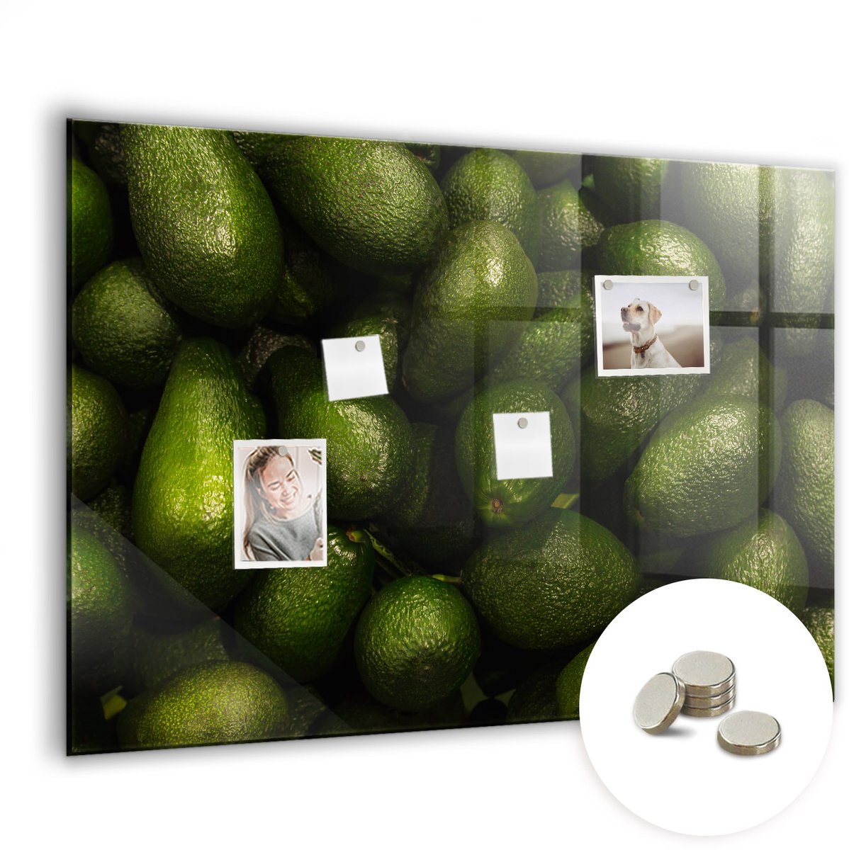 Coloray Glazen Magneetbord - Magnetisch Bord Een wereld van chaos - 100x70 cm - Groente Magneetbord - Magnetic Board - Memobord