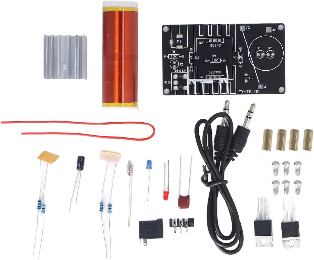 SnelShoppen - Tesla Coil Kit Muziek Spoel Module Kit DIY Plasma Speaker Set met Audiokabel voor Mobiele Telefoon MP3 Computer Stereo