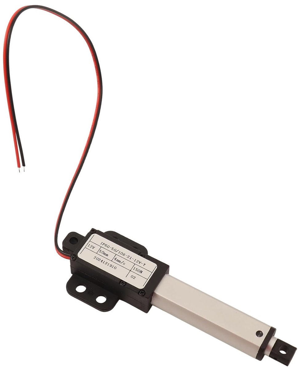 SnelShoppen - 50mm 12V DC Lineaire Actuator, Stille Interne Eindschakelaar, Mini Elektrische Lineaire Actuator voor Automotive Toepassingen, 150N Slag