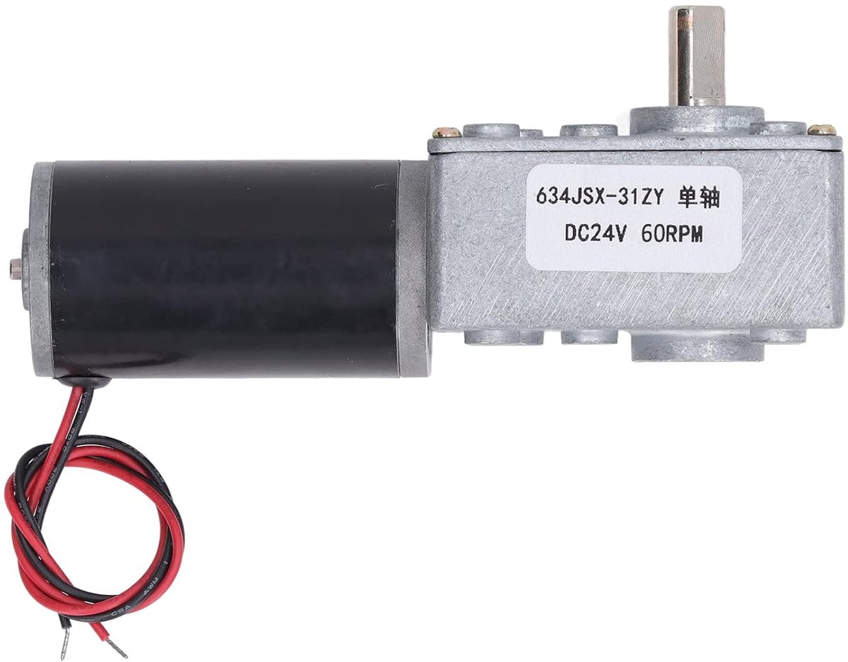 SnelShoppen - Zelfremmende Schroefmotor, Messing Spiraal Tandwielmotor, Multifunctioneel, 634JSX-31ZY, Omkeerbaar, DC24 V, Voor Automatisering Toepass