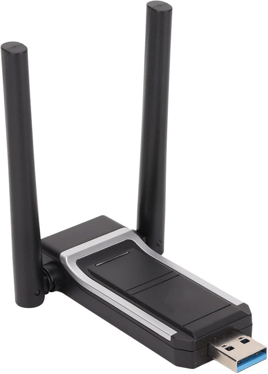 SnelShoppen - Wireless 6 Adapter met MU MMO Technologie, 11AC Dual Band 574MBps 2.4Ghz & 1201MBps 5Ghz, Plug and Play voor Windows, USB3.0 voor Thuis