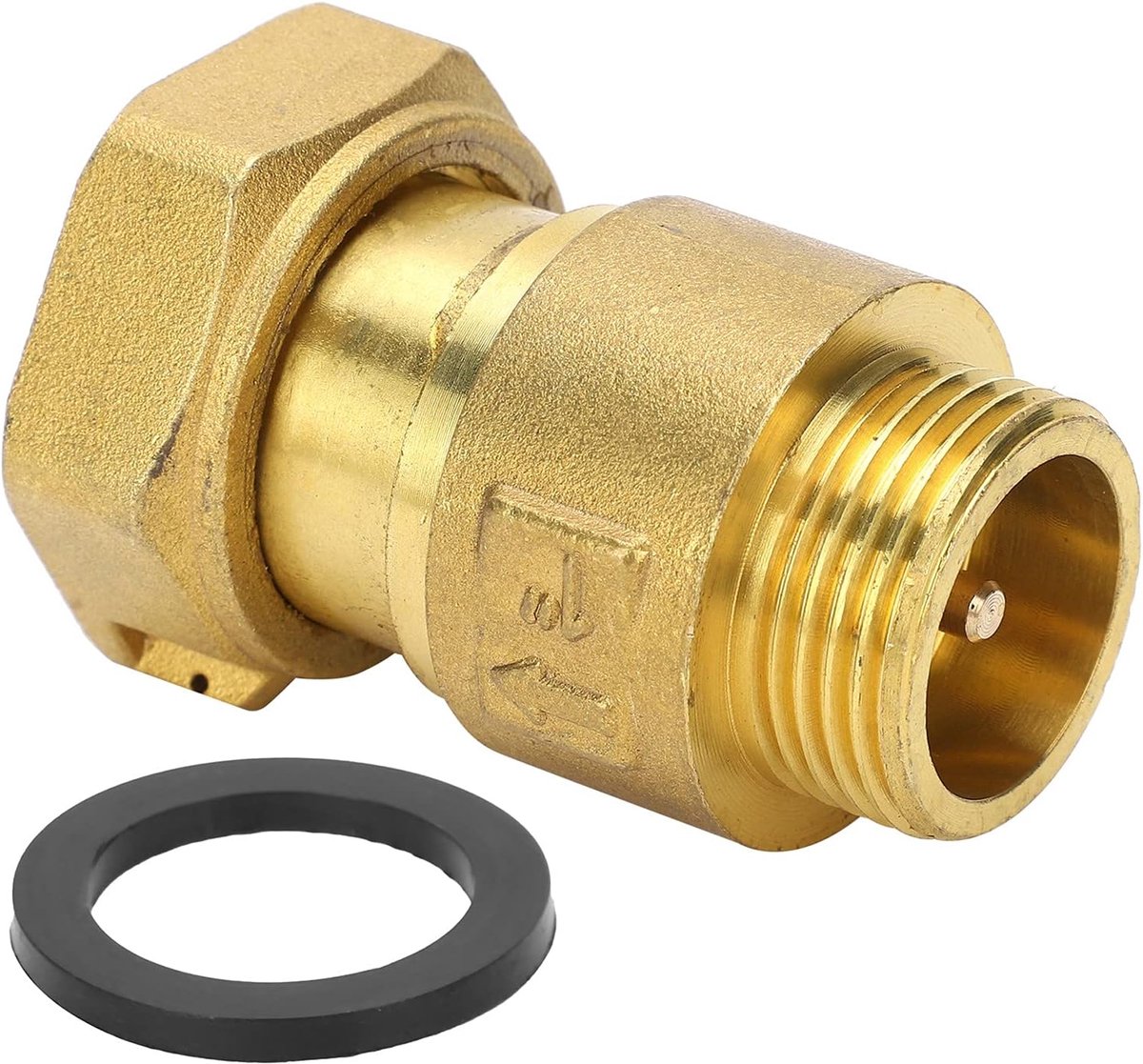 SnelShoppen - Messing Terugslagklep 1" DN25X32 25Mm NPT Mannelijk, Hoge Kwaliteit, Voorkomt Terugstroom, Voor Watergebruik