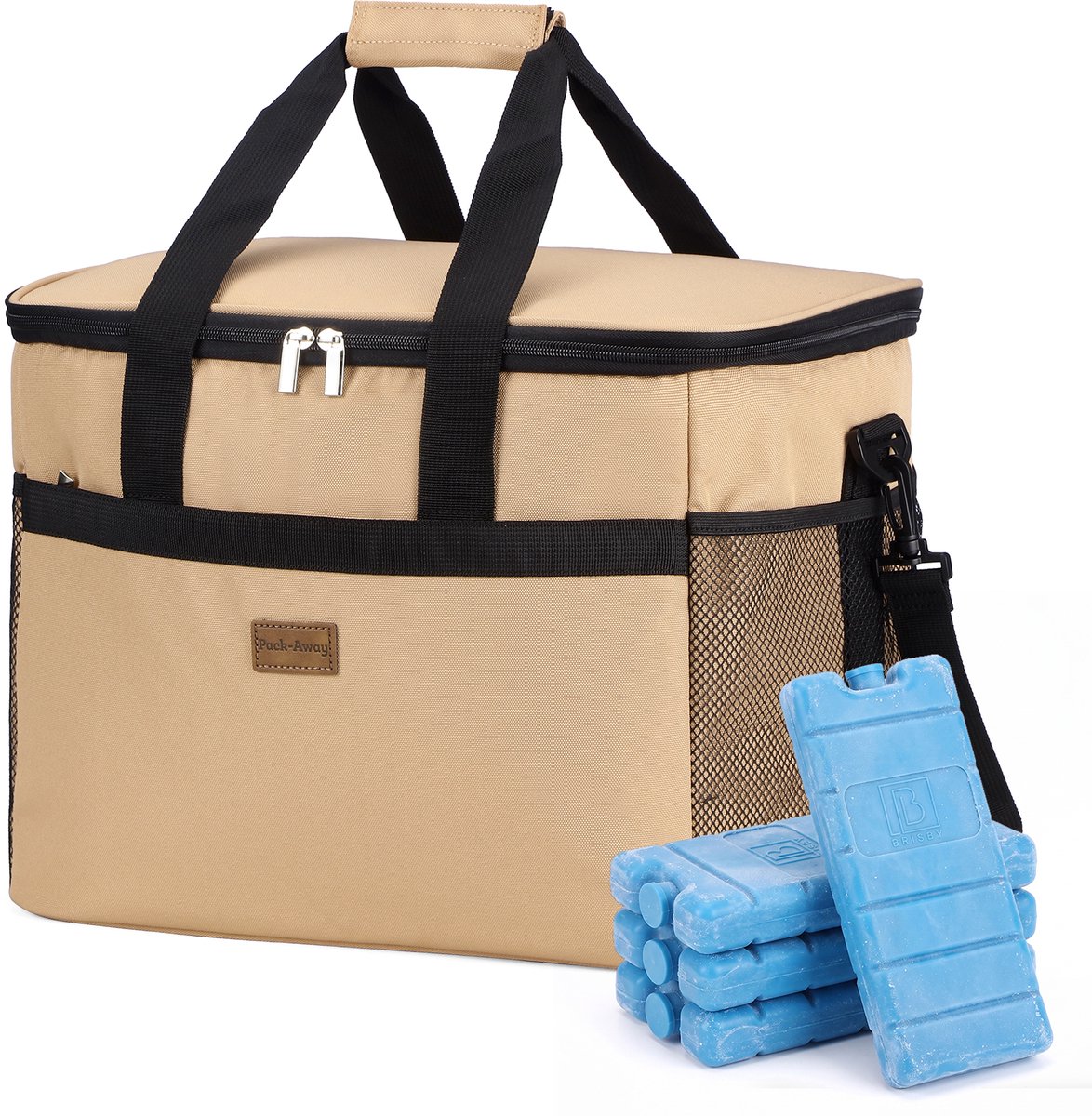 Packaway 4 Laags Geïsoleerde Lunchtas - 30 liter Koeltas - Beige