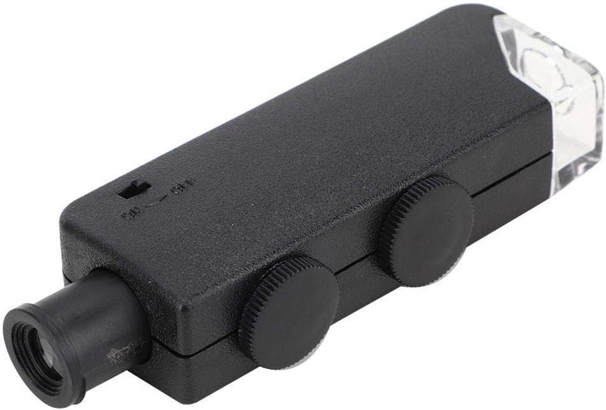 Zakmicroscoop – 60-100X instelbaar – LED-verlichte zakloep – draagbare loep voor observatie – mini-draagbare microscoop met zoom voor kinderen, studenten.