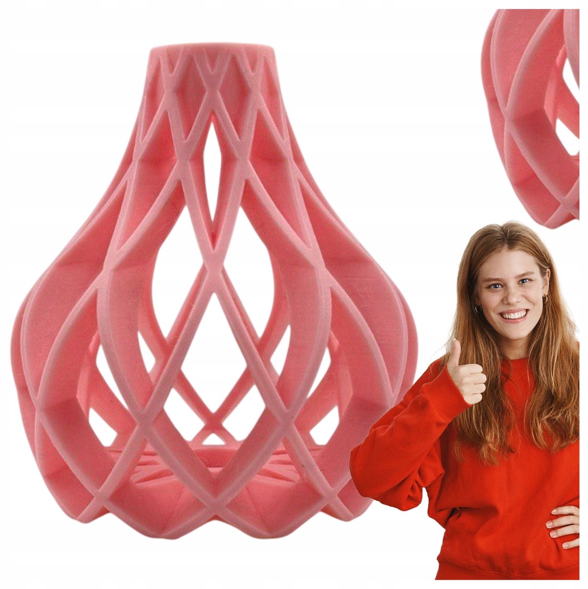 Decoratieve Vaas voor Gedroogde Bloemen - Roze, 10 cm