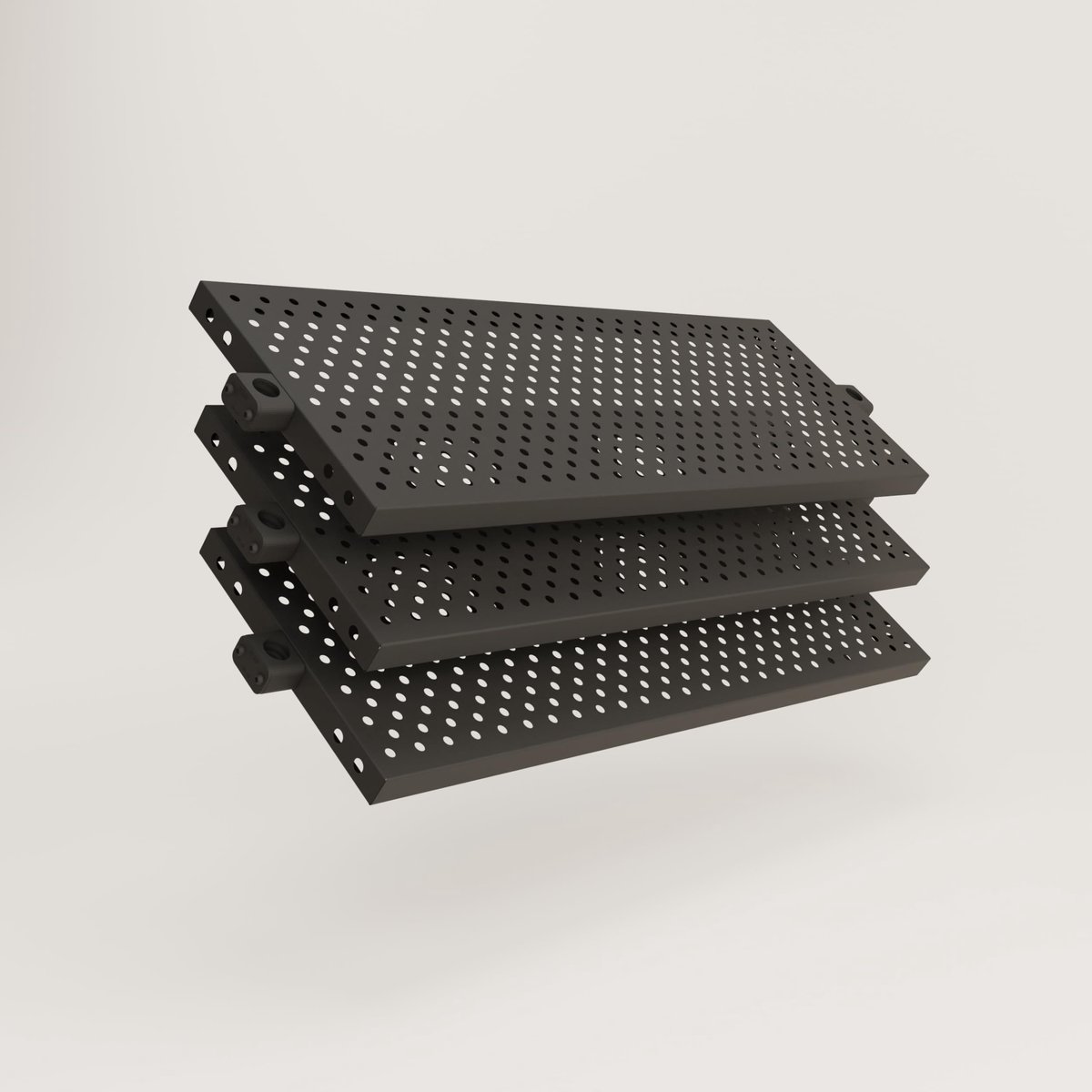 Solidchoice - Set van 3 Metalen Kledingrails voor Organisatie