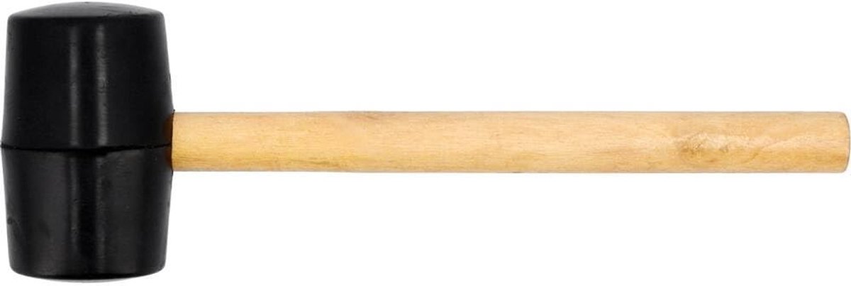 Solidchoice - Rubberen Hamer met Houten Handvat 450g