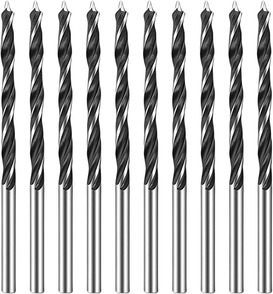 SnelShoppen - 10x Houtboor 3 mm Professionele Twistboor voor Precisie Boren in Hout, Plastic en Rubber - Duurzaam 45# Koolstofstaal