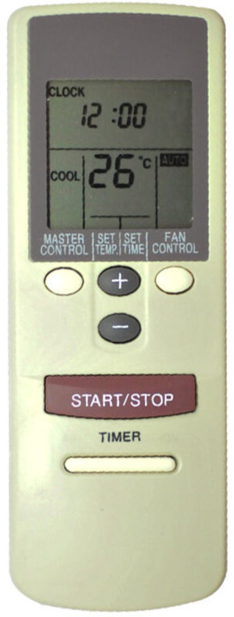 Compatibel met de afstandsbediening van de Fujitsu AR-AB18 airconditioner.