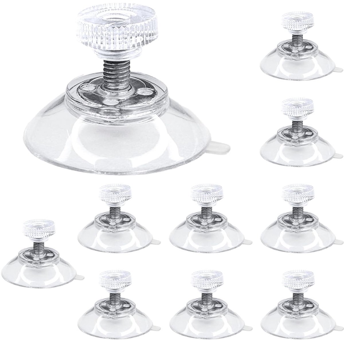 Zuignappen Set - Transparant - Diameter 30 mm - PVC met Kartelmoer - Voor Ramen en Auto's