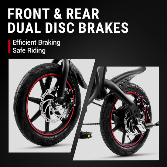 DYU D3S - 14" Mini Opvouwbare E-Bike - 100% EU Straatlegaal - 250W Motor & 50KM Bereik van DYU — afbeelding 5
