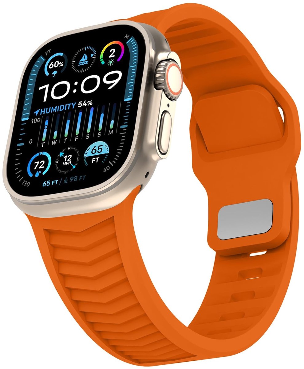 Solidchoice - Siliconen Armband voor Apple Watch Ultra 2 en Series