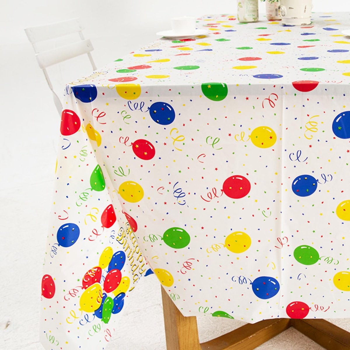 Solidchoice - Colorful Ballontafelkleden 137 x 274 cm voor Verjaardagsfeest