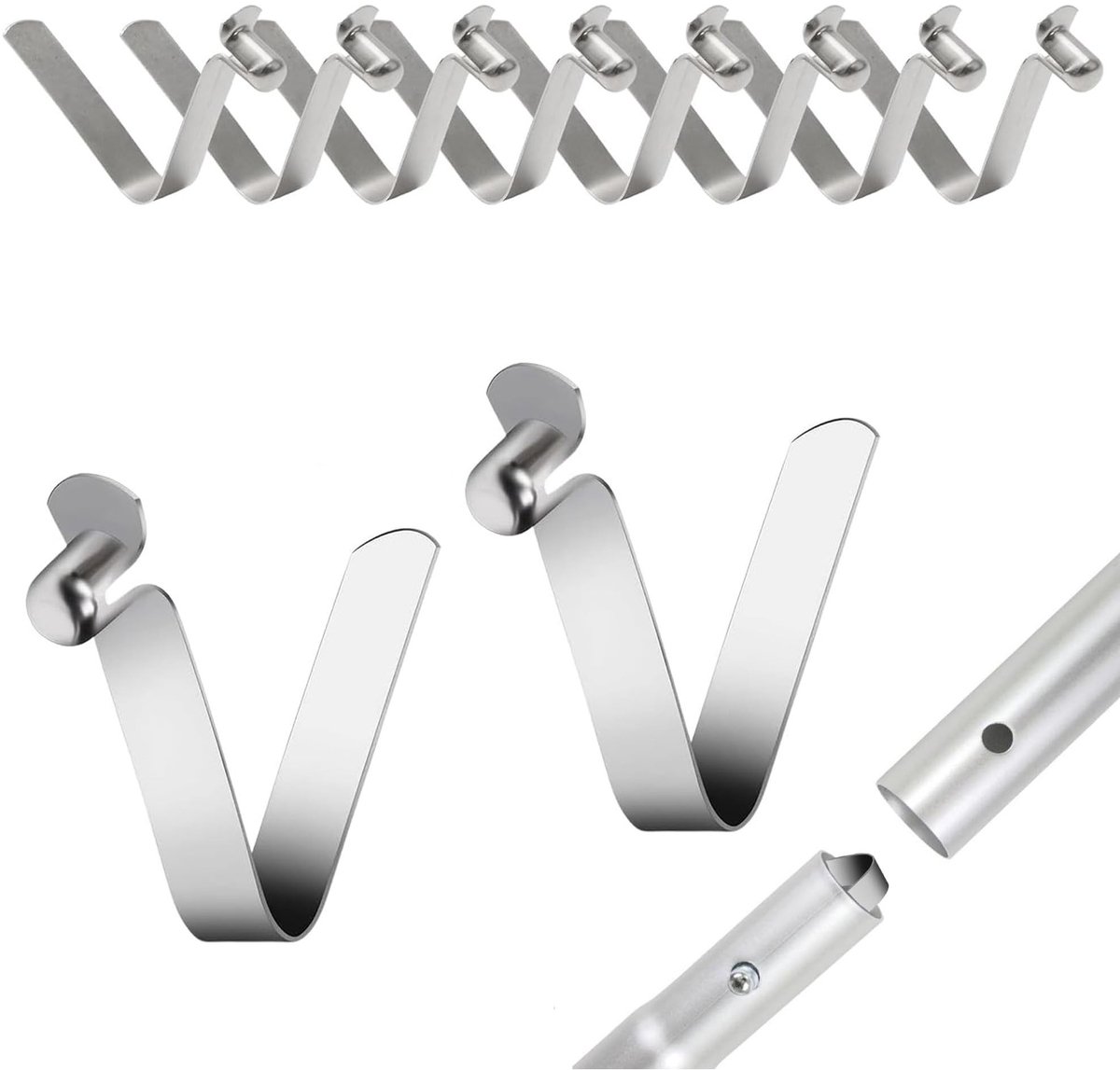 Solidchoice - 10 Stuks One Button Spring Clips voor Diverse Toepassingen