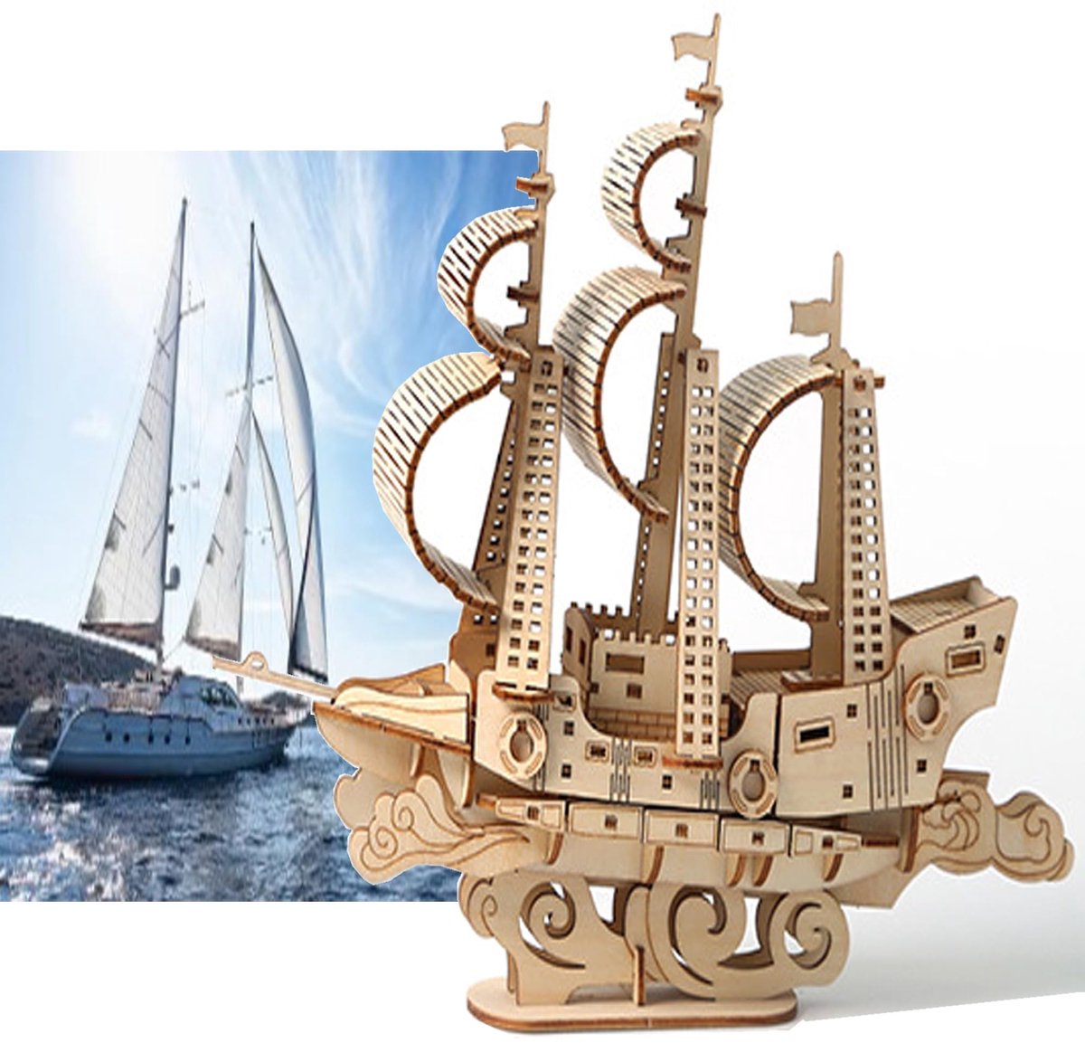 Solidchoice - 3D Houten Puzzel Ferris Wheel voor DIY Creatie