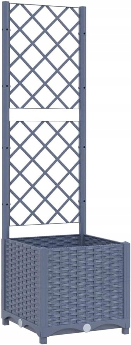 Bloembak met klimrek - Tuin, Balkon - Antraciet