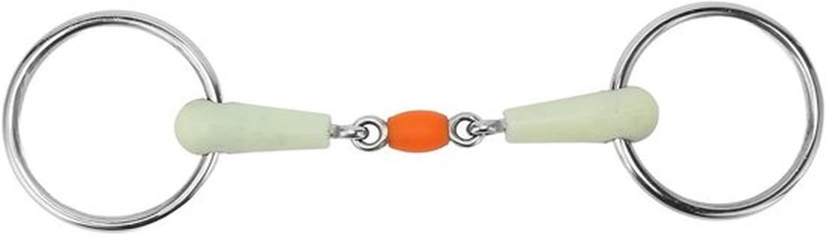 RVS Appel Smaak Dubbel Gejoint Roller Snaffle met Losse Ring voor Paardentraining en Rijden, Perfect voor Comfort en Controle