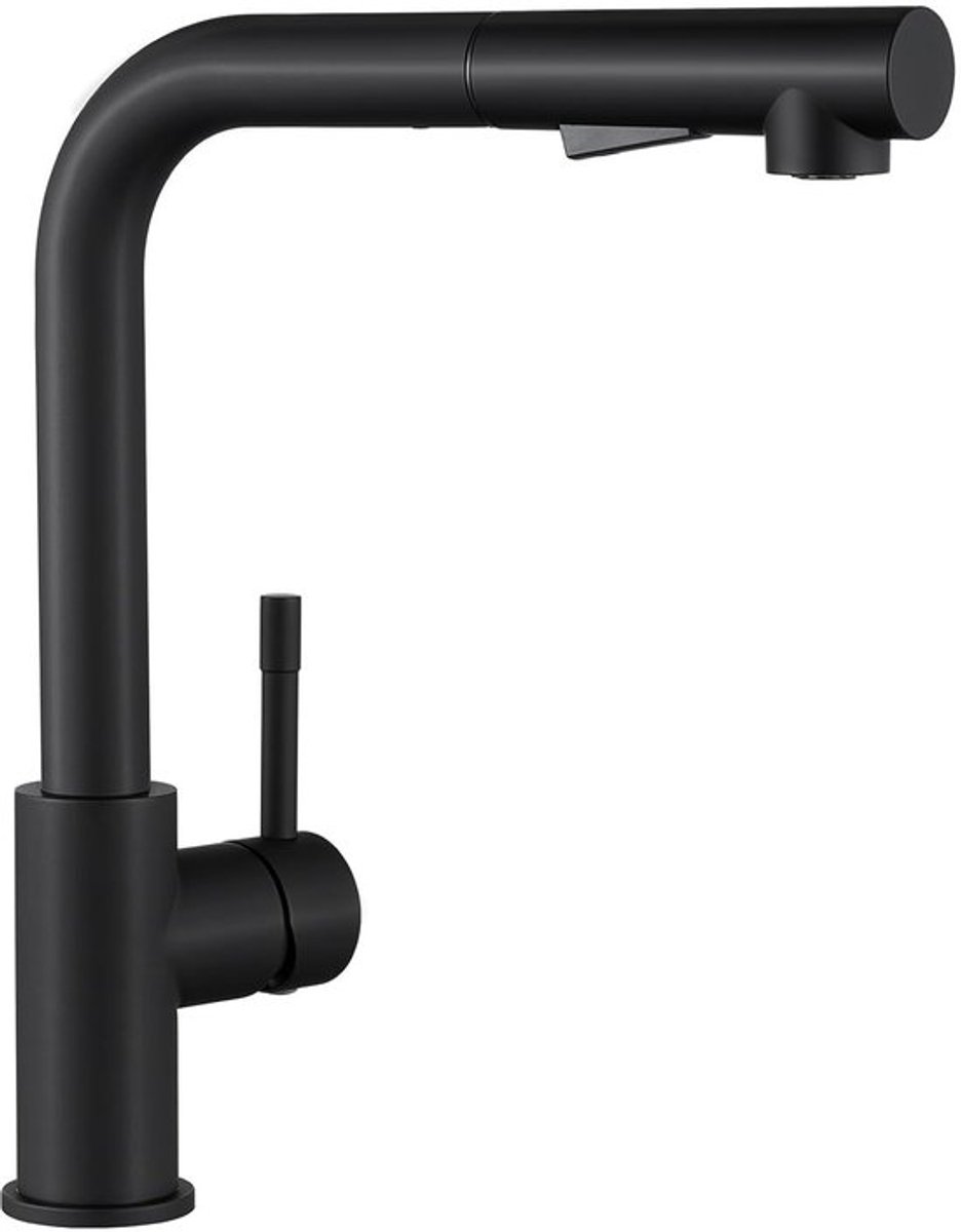 Keukenkraan Zwart - Uittrekbare Keukenmengkraan - Hoogdruk Armatuur - Handdouche met Twee Waterstroomtypen - 360° Draai - Exquisite Ontwerp