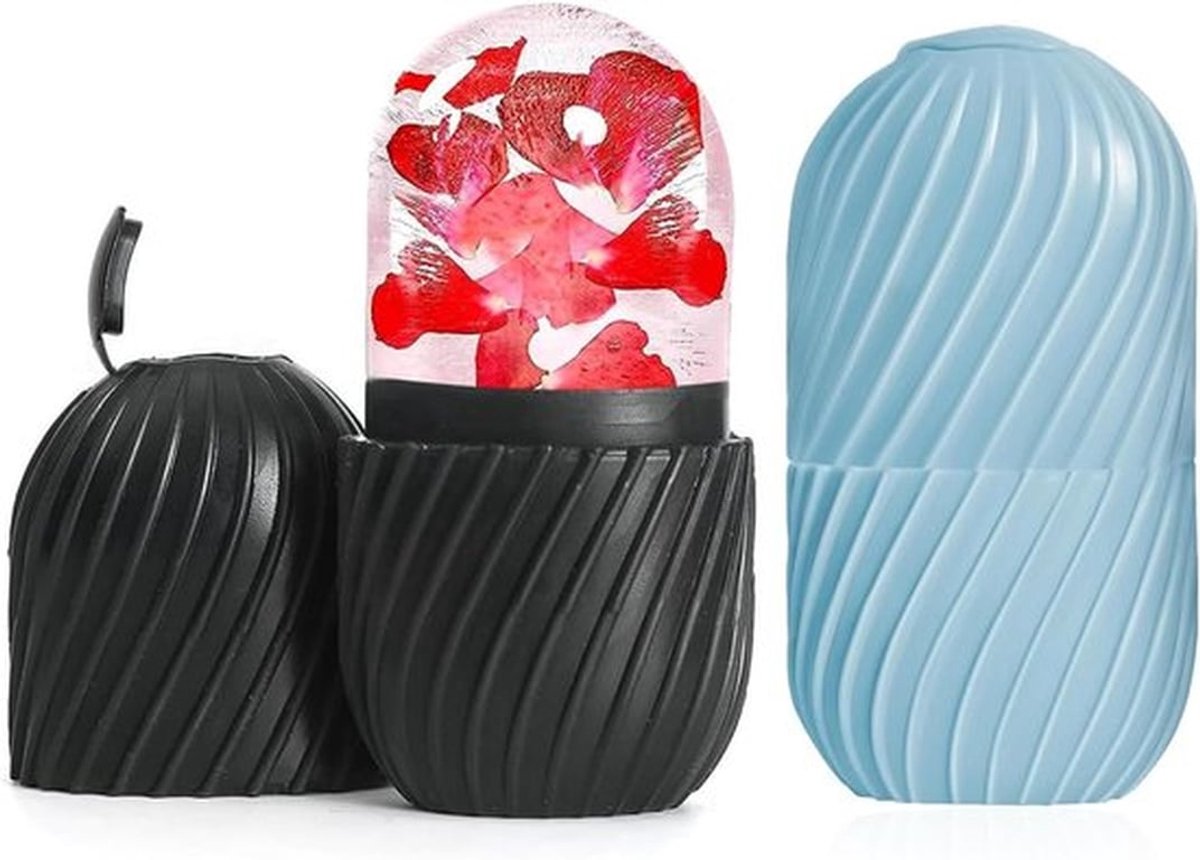 Set van 2 Silicone IJsrollers voor Gezichtsmassage, Vermindert Poriën, Verstevigt Huid en Vermindert Rimpels