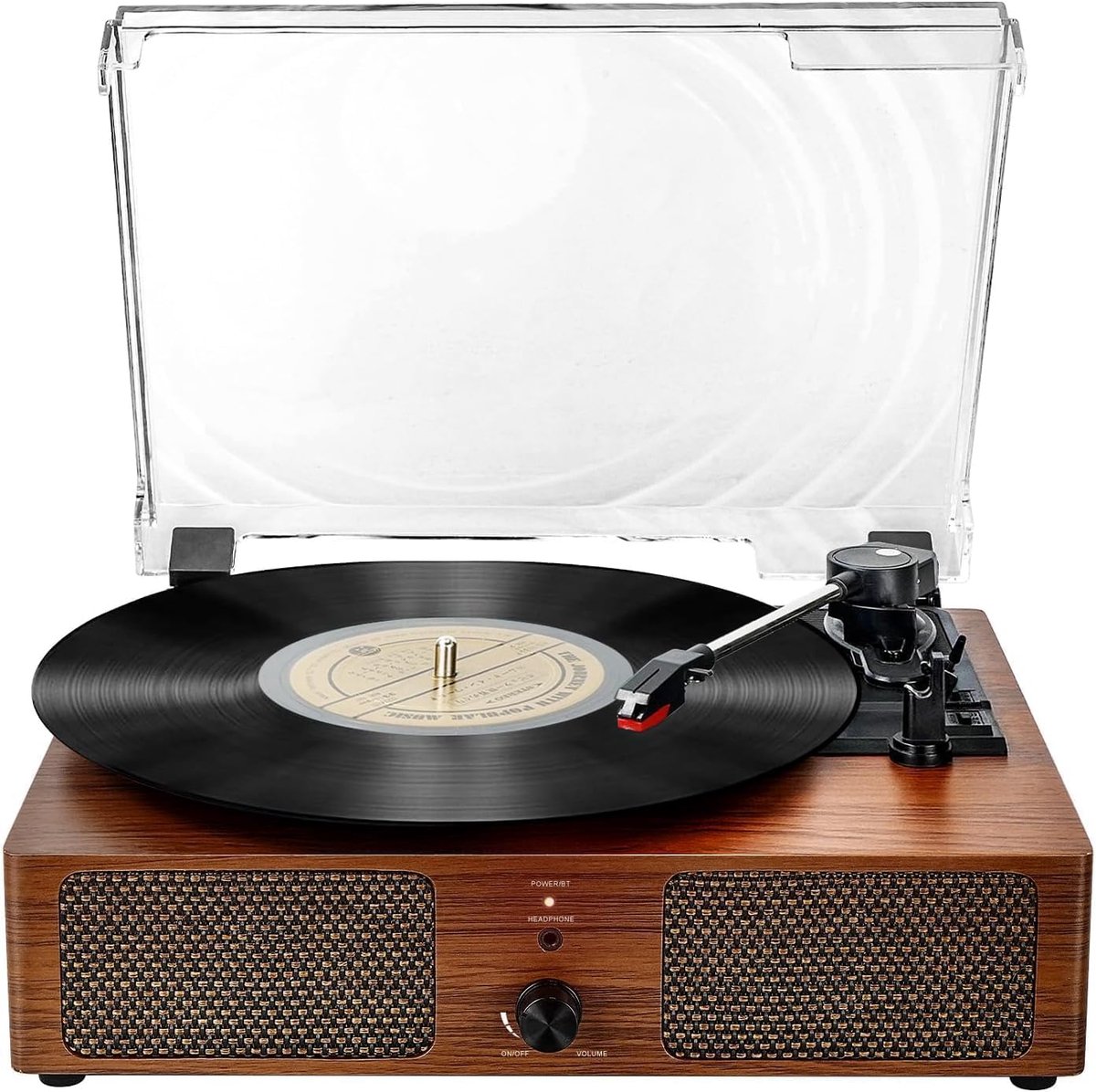 Mersoco - Bluetooth Vinyl Platenspeler - Draagbaar met Ingebouwde Speakers - USB/RCA - 33/45/78 RPM