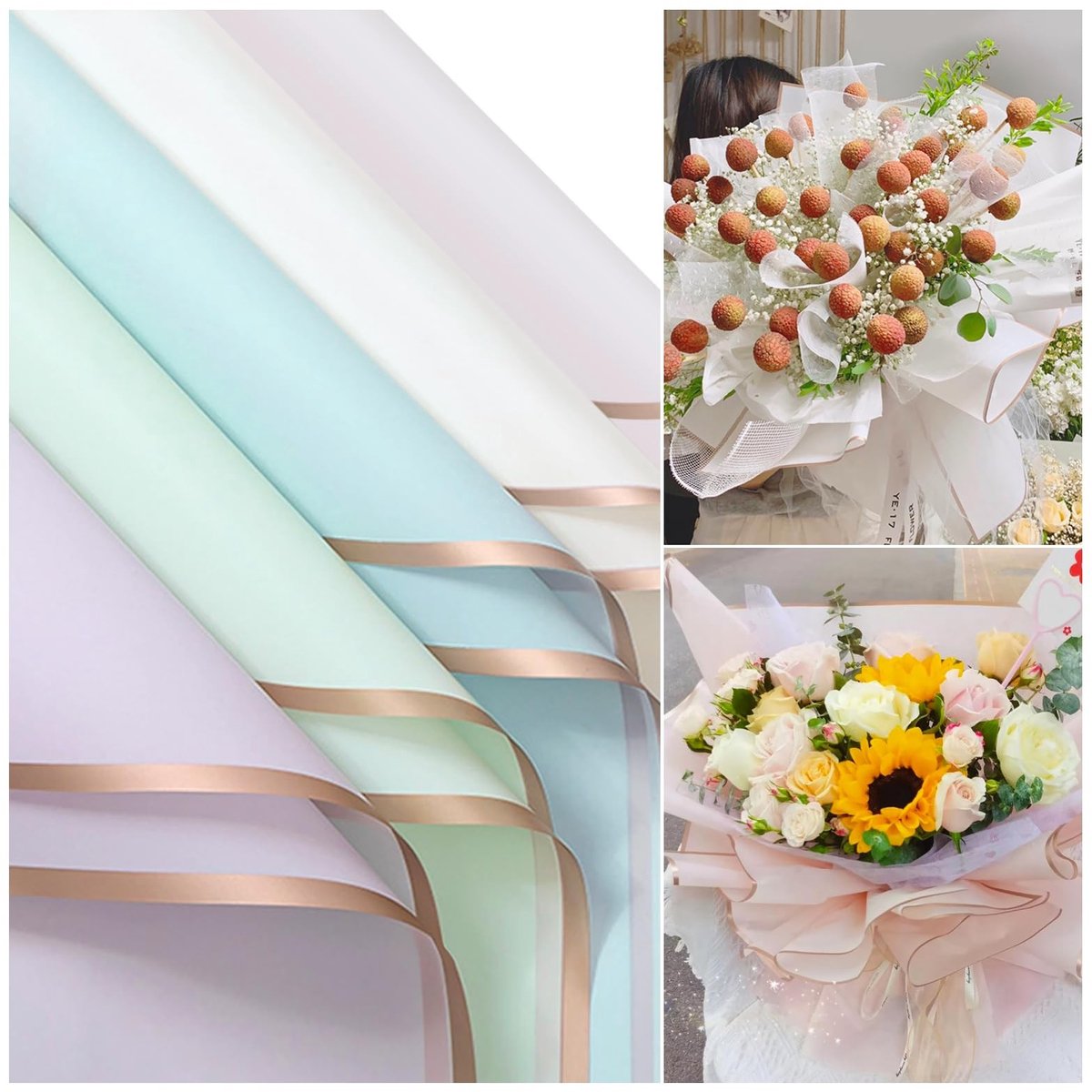 Solidchoice - Waterdicht Cadeaupapier voor Bruiloften en Verjaardagen, 50 Vellen