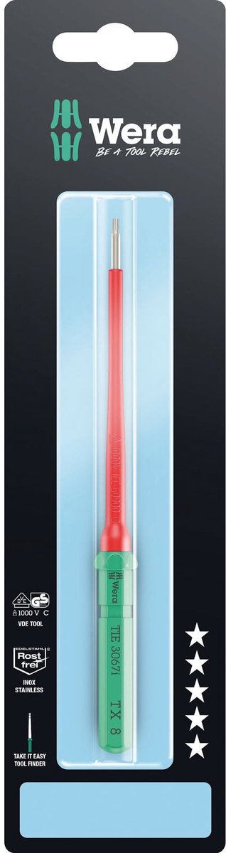 Wera Kraftform Kompakt VDE 3067 i TORX® Take it easy SB, Edelstaal - 05006586001