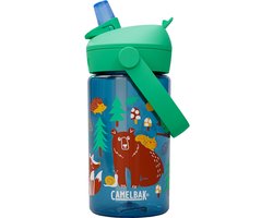 CamelBak Thrive Flip Straw Drinkfles Kids - 400 ml - Met Rietje - Waterfles - Blauw (Friendly Forest)