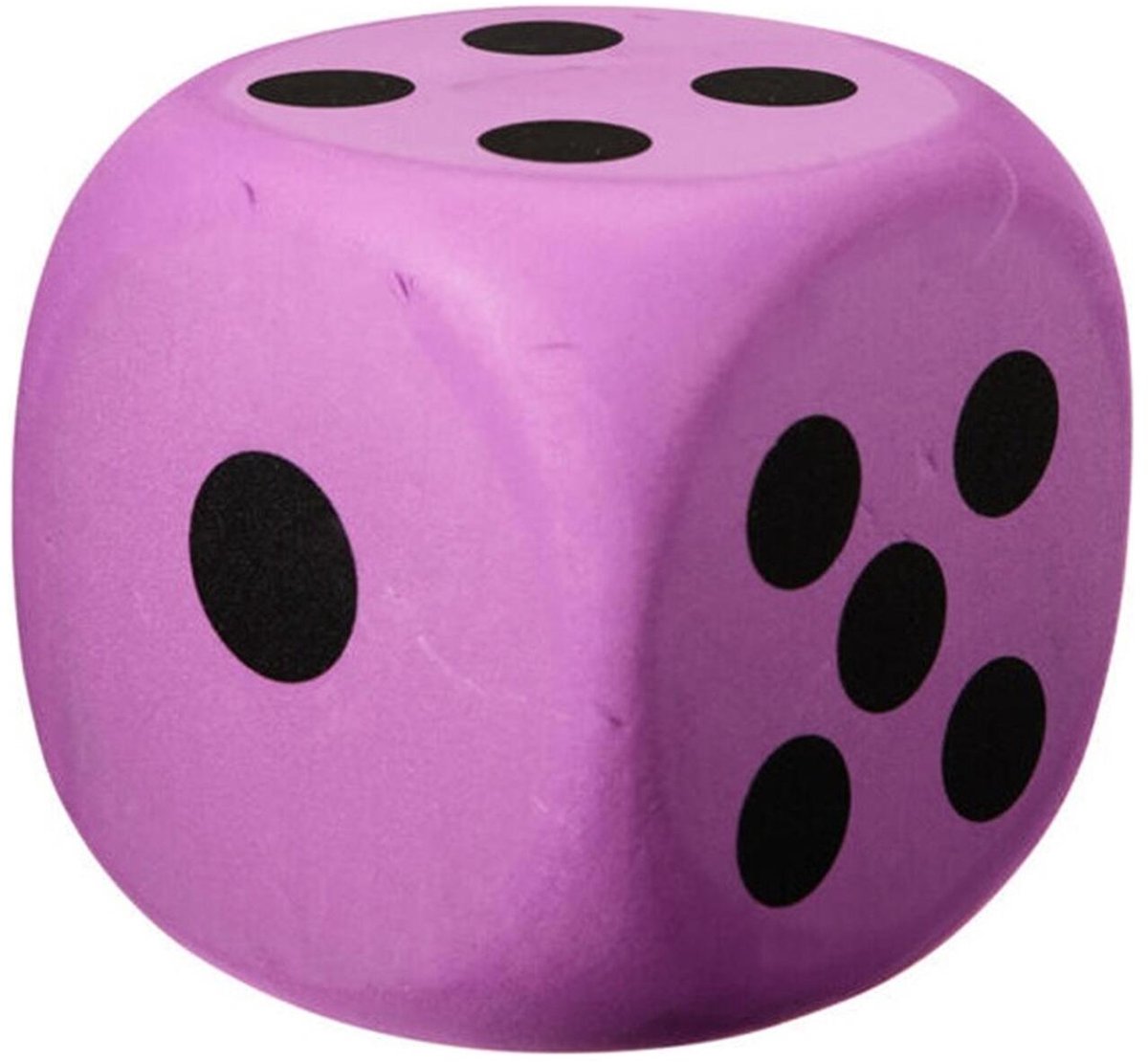 Free & Easy Grote dobbelstenen - 4 kleuren - 12 x 12 cm - eva foam - groot formaat - dobbelspel