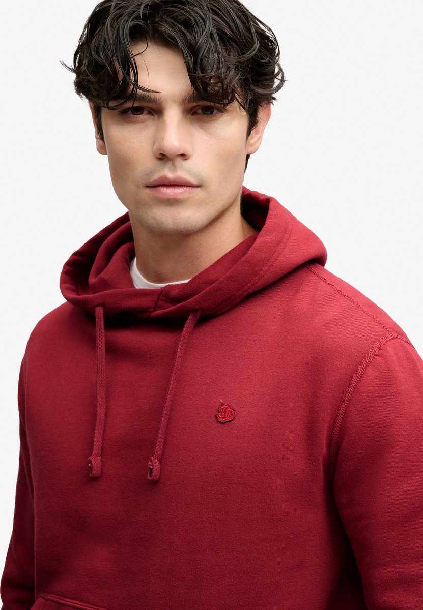 Superdry Essential SD Co Logo Hoodie Heren Hoodies Rood