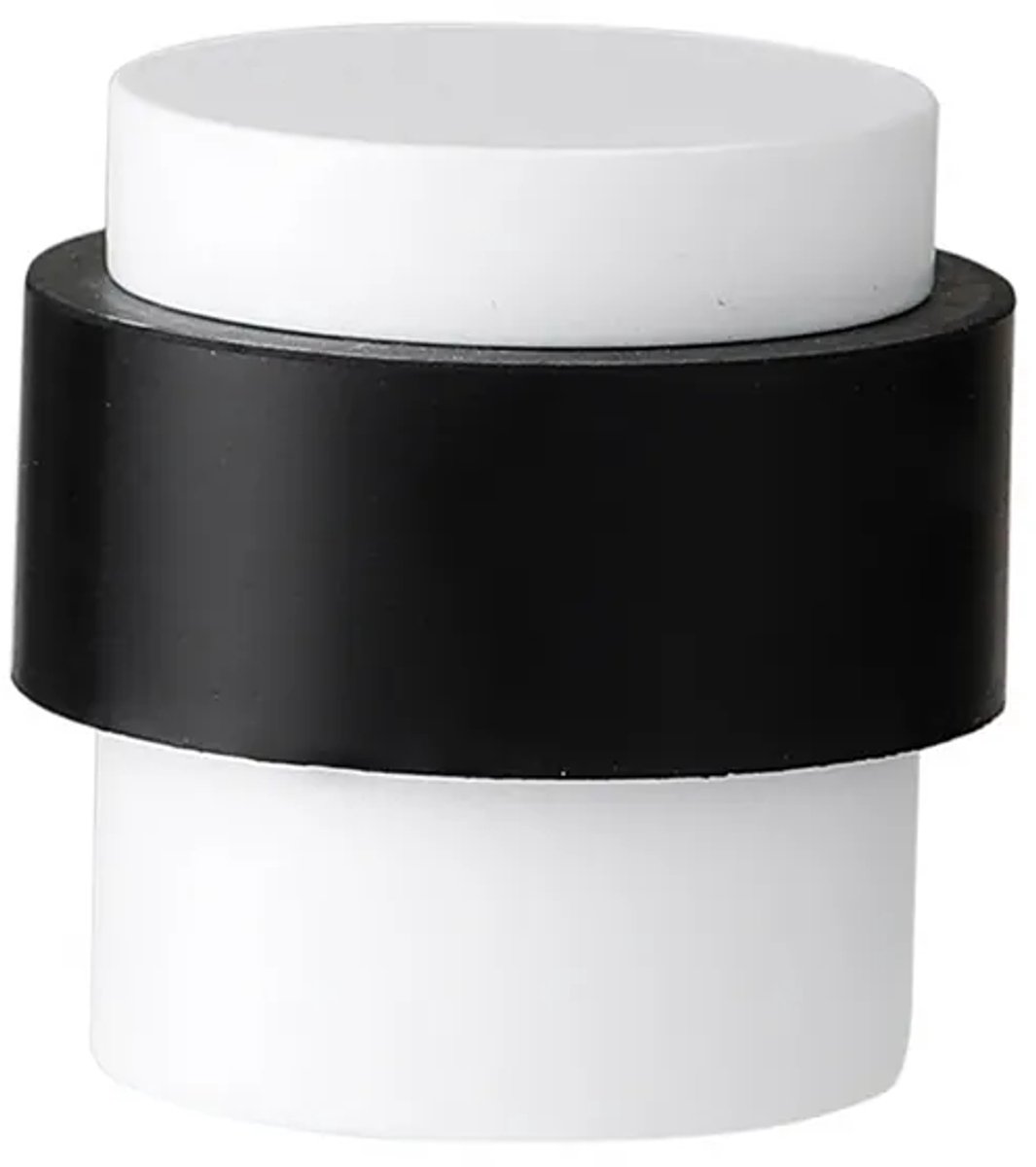Deurstopper voor vloermontage 25x30mm mat wit PVD gecoat