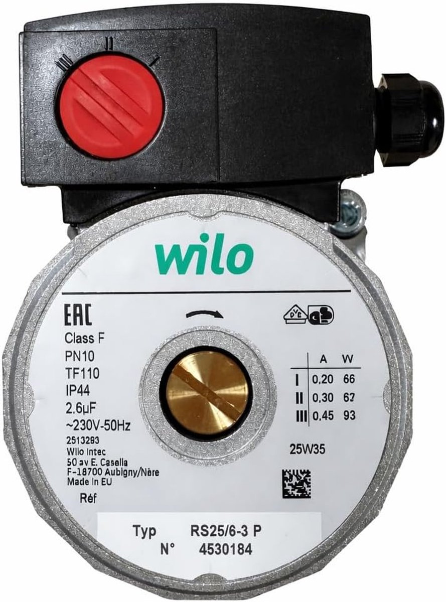 Circulatiepomp 25/6 - Hoge efficiëntie - Wet Runner - Voor constante warmwaterstroom - ShopVlot