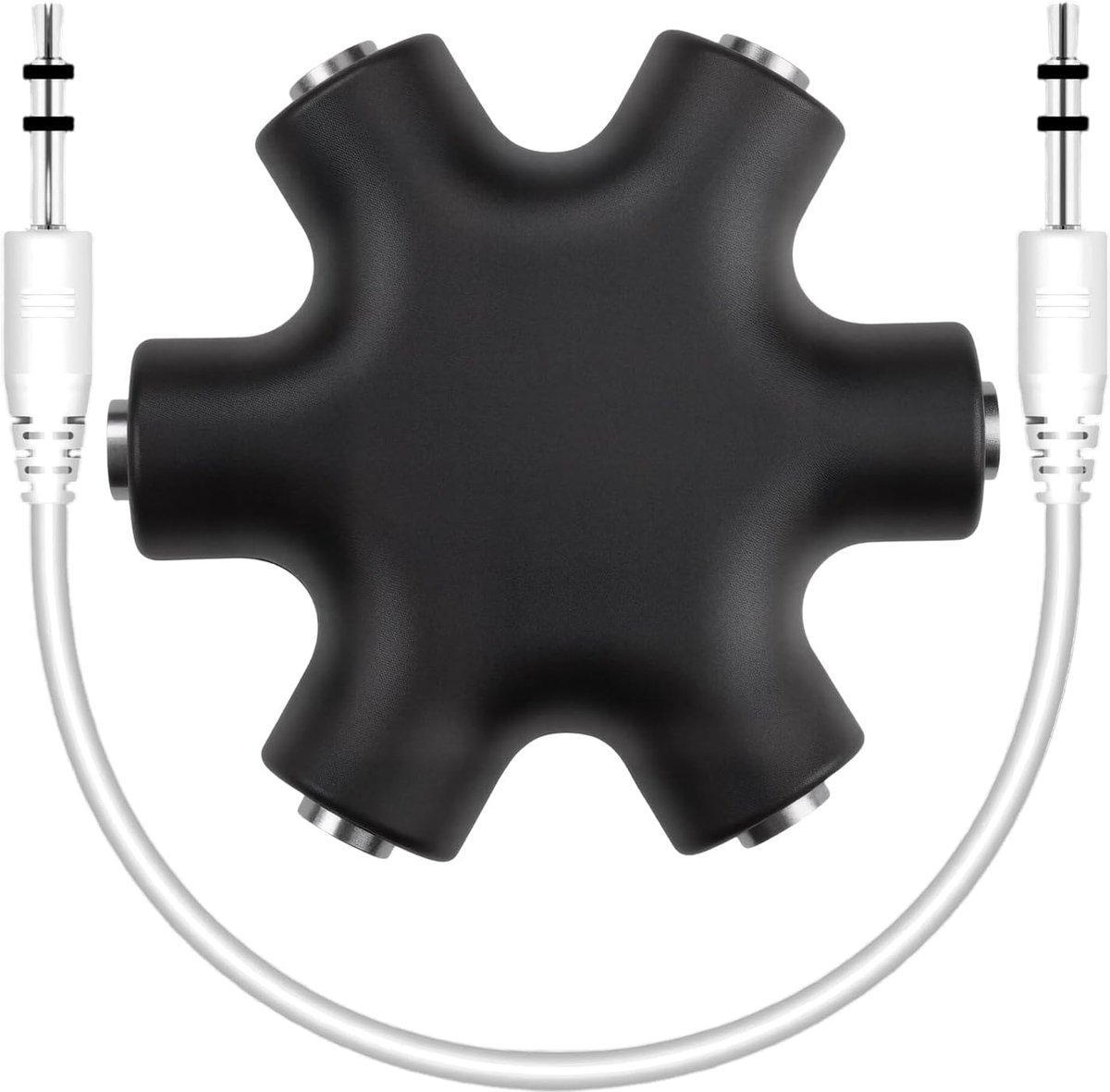 Audio splitter 5-way - 3.5mm jack plug - deel muziek met 5 personen - ideaal voor groepsactiviteiten - ShopVlot