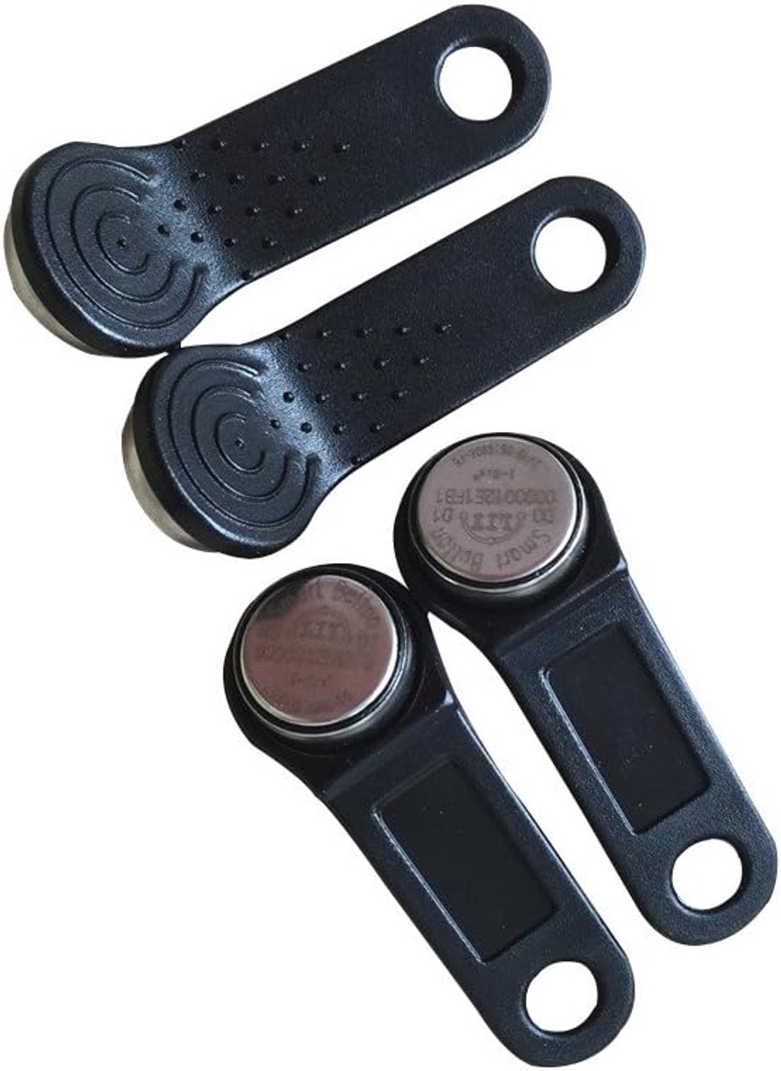iButton elektronische sleutel - blauw zwart - pack van 100 - veilig en betrouwbaar - ShopVlot