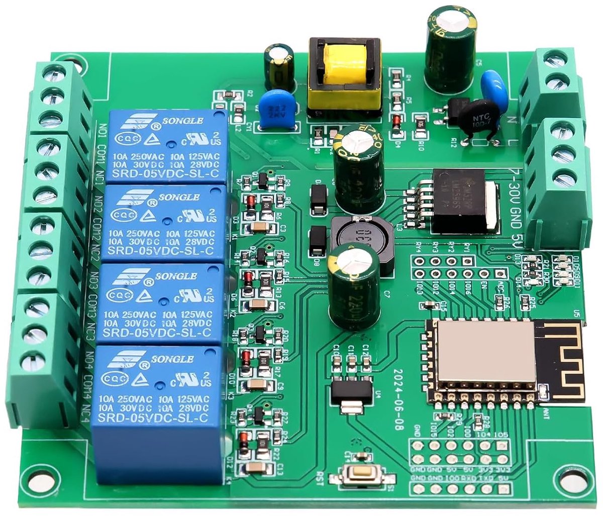 4-kanaals relaismodule voor ESP8266 - WiFi en Bluetooth - Slimme huis automatisering - Draadloze controle van apparaten - ShopVlot