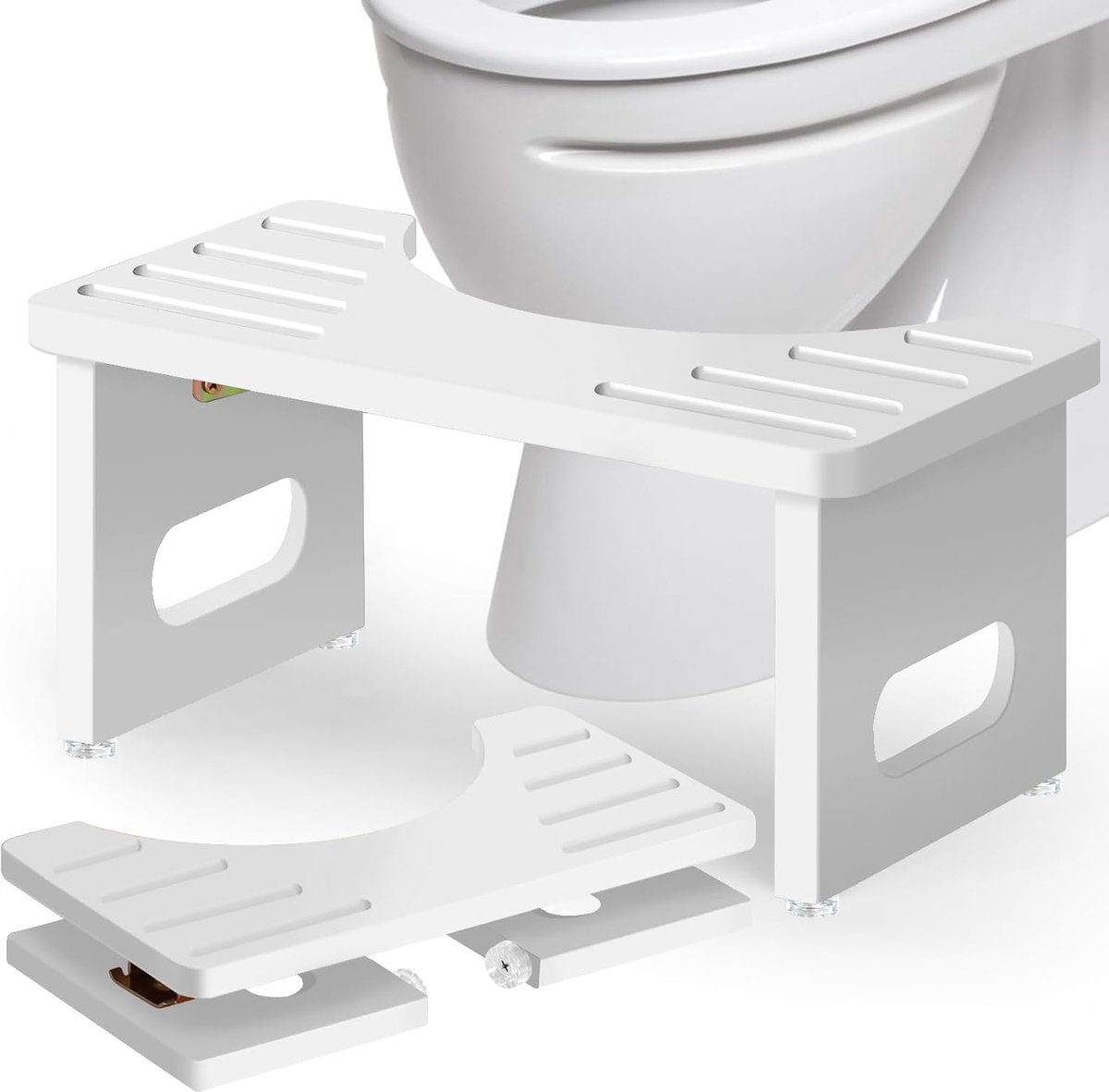 Toiletkruk Vouwbaar - Radiant Wit - Voor Volwassenen - Verbeterd Colon Gezondheid - ShopVlot