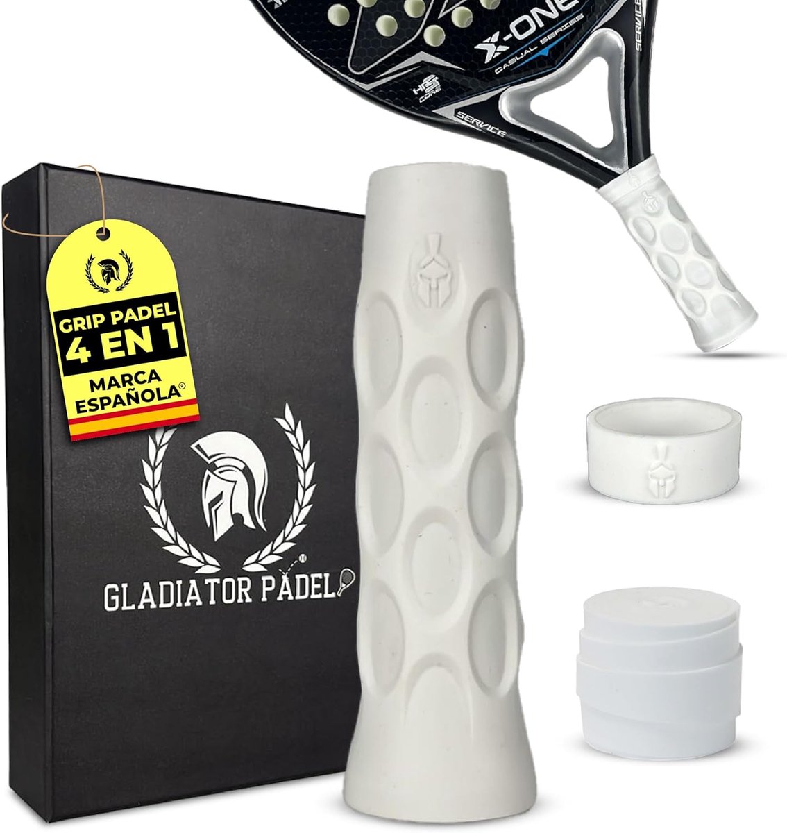 Anti-vibration Padel Grip - Includes Grip + Ring and 3 Straps to facilitate installation - ShopVlot