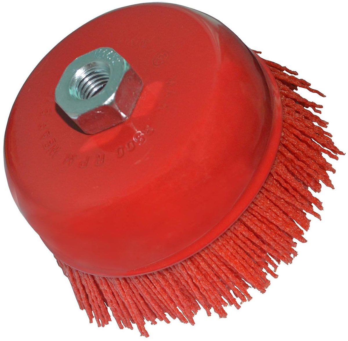 Nylon pot brush, outer diameter 125 mm, internal thread M14 x 2, nylon filament, abrasive, wire cup brush for rust - ShopVlot